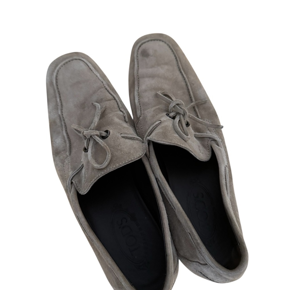 Tod's Gray Loafers Slip-Ons